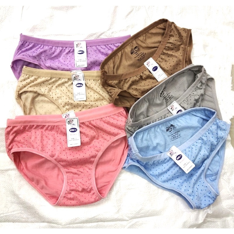 6 HELAI CELANA DALAM WANITA DEWASA GHC MOTIF BINTIK CD CEWEK DALAMAN WAANITA DEWAS MURAH