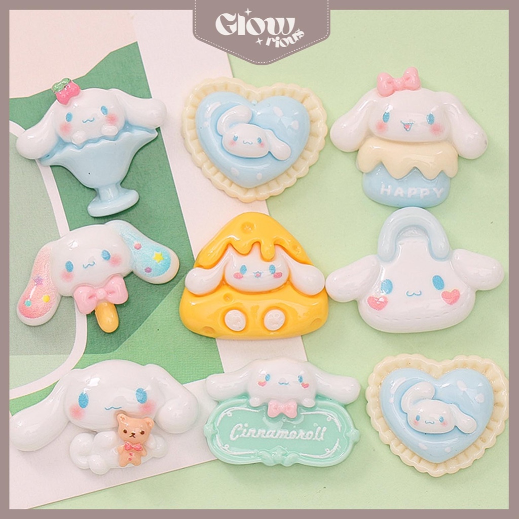 

GR Stiker 3D Resin Clay Free Lem DIY Aksesoris Dekorasi Case HP Botol Minum Motif Cinnamoroll Mainan