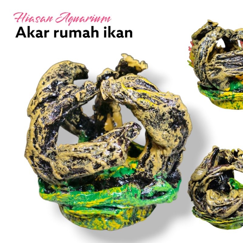 Hiasan Aquarium Akar Rumah Ikan