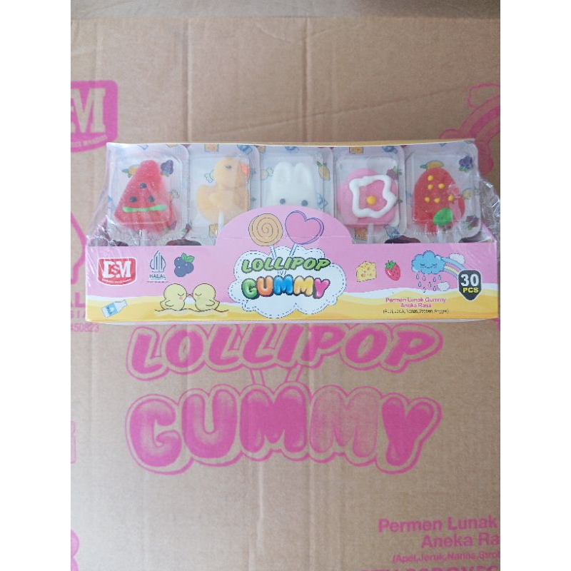 

Permen Lunak Lollipop Gummy DSM isi 30 pcs