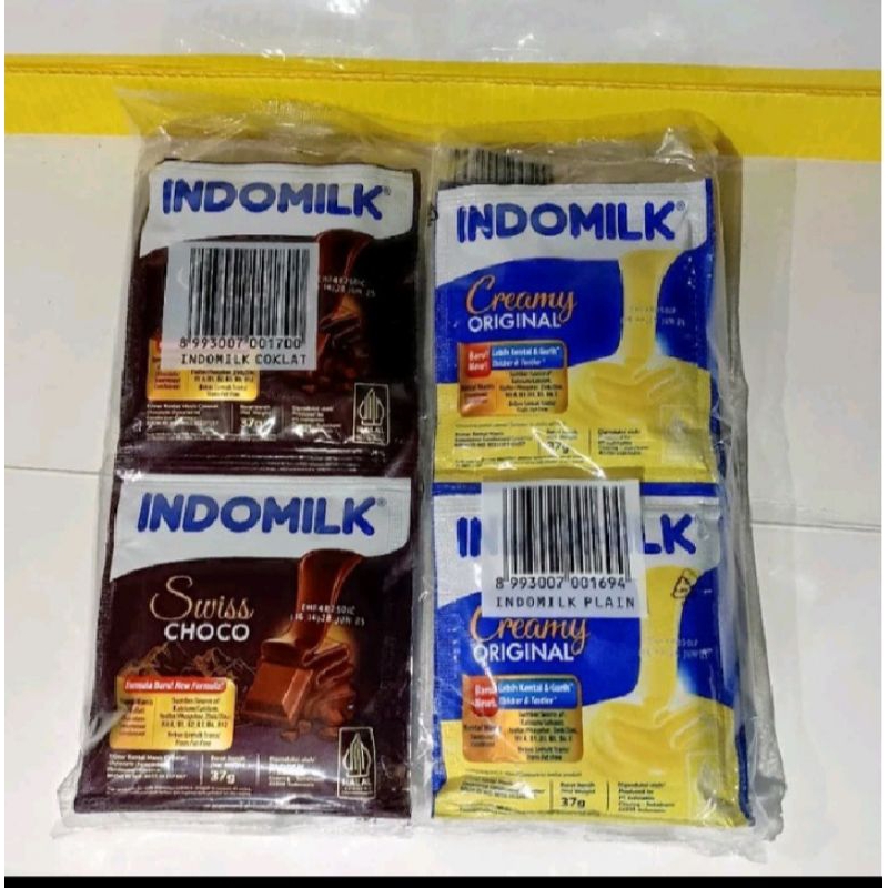 

Indomilk sacset susu kental manis putih / coklat renteng isi 6 renteng