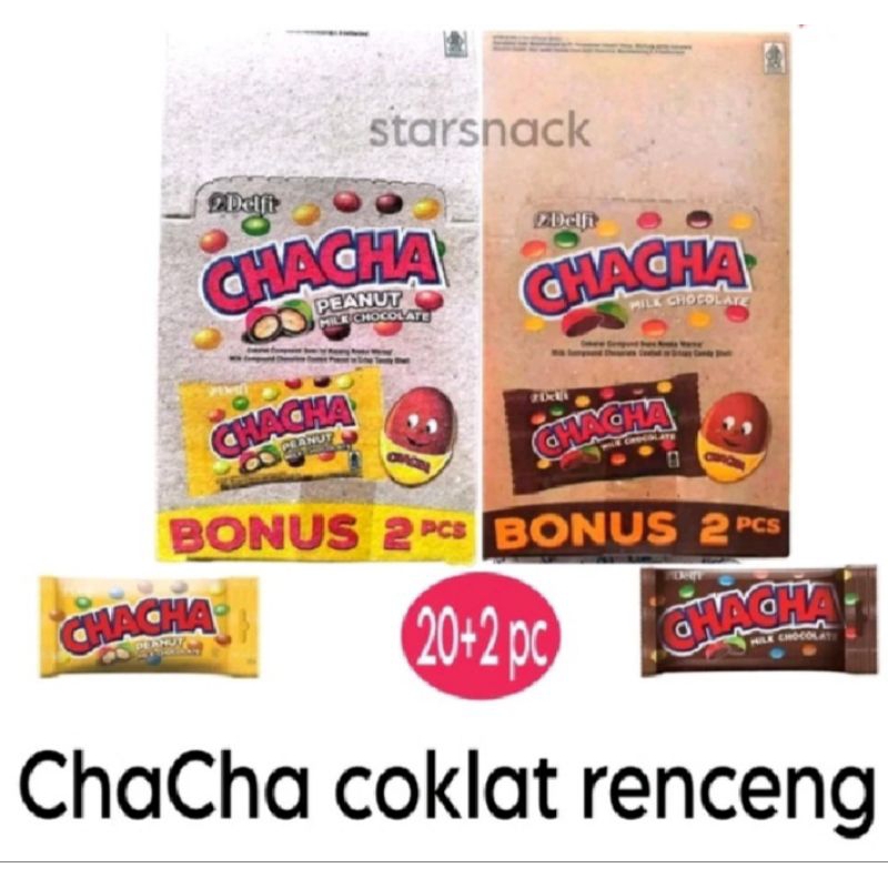 

Delfi ChaCha peanut kacang milk coklat renceng pack