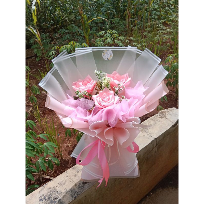 BUCKET BUNGA PITA SATIN/Bucket wisuda/bucket lamaran/bucket ultah