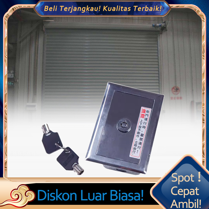 Box Tombol Stainless Rolling Door Cover/Penutup Kunci