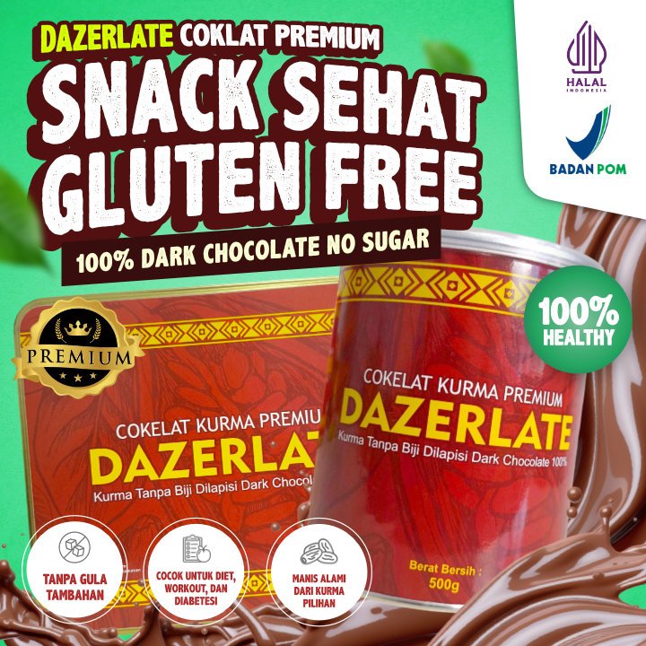 

Snack Gluten Free - Coklat Kurma 100% Dark Chocolate No Sugar