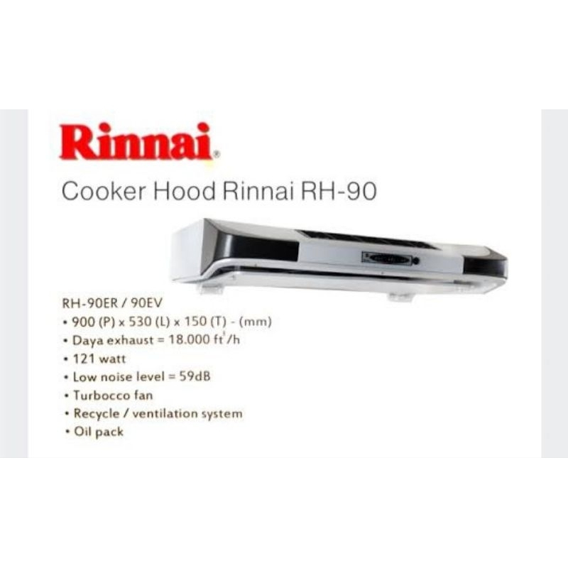 RINNAI COOKER HOOD RINNAI 90 CM TYPE RH 90 ER