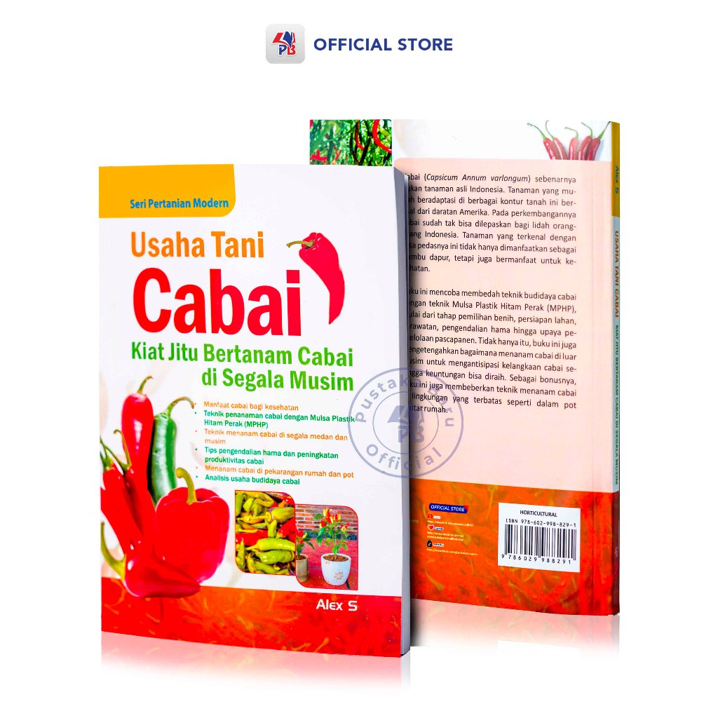 Buku SPM: Usaha Tani Cabai Kiat Jitu Bertanam Cabai di Segala Musim / Pustaka Baru Press - PB
