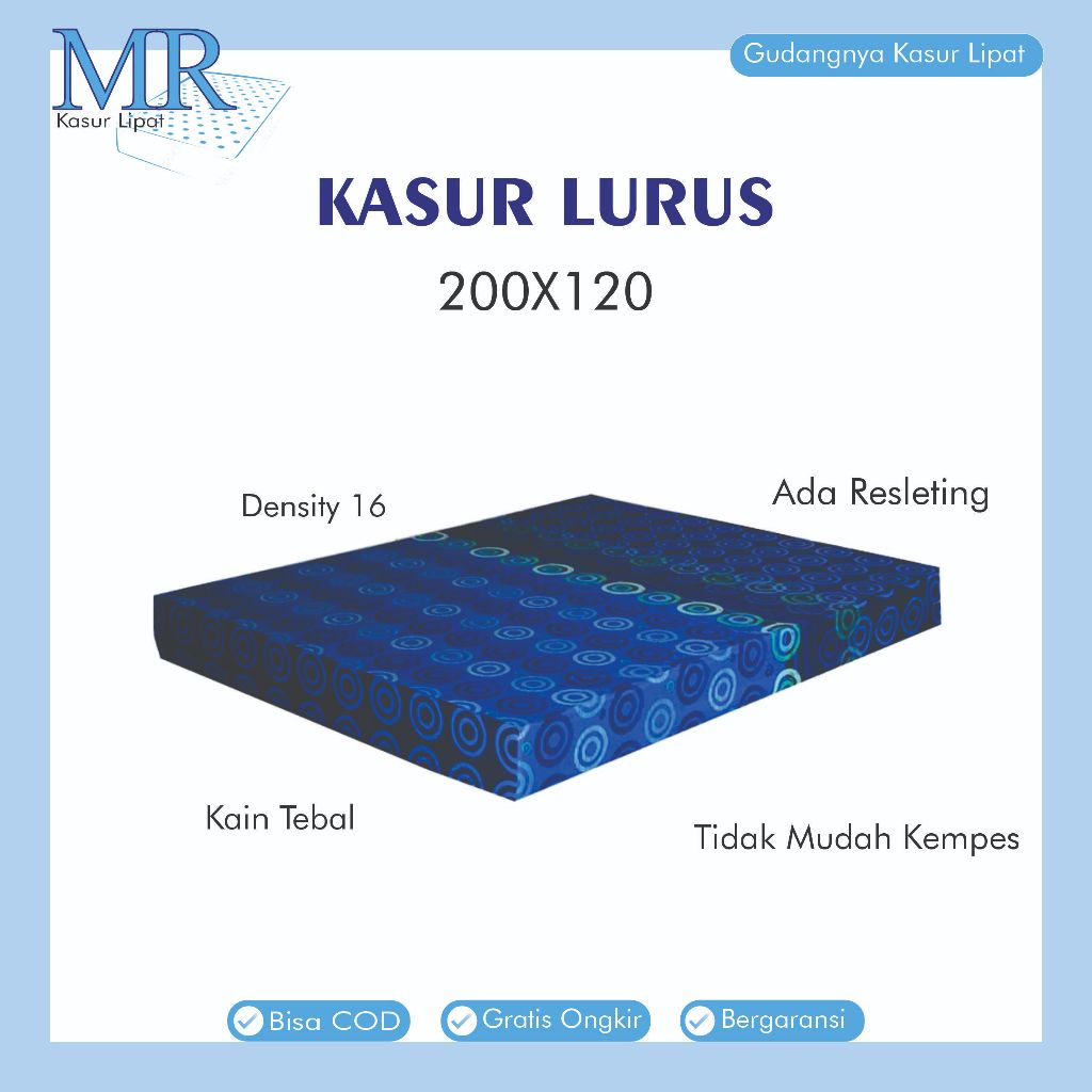 Kasur Busa Density 16 Ukuran 200 x 120cm Tebal 20cm Garansi 5 Tahun