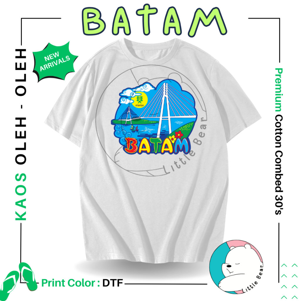 LITTLEBEAR KAOS OLEH - OLEH BATAM TSHIRT BAJU SOUVENIR BATAM TYPE 1