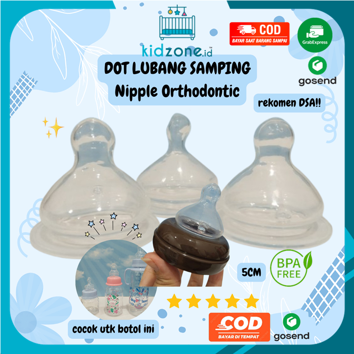 DOT ORTHODONTIC Wide Neck 5cm / Dot Gepeng Orthodontic Wide neck 5cm / Dot susu lobang samping