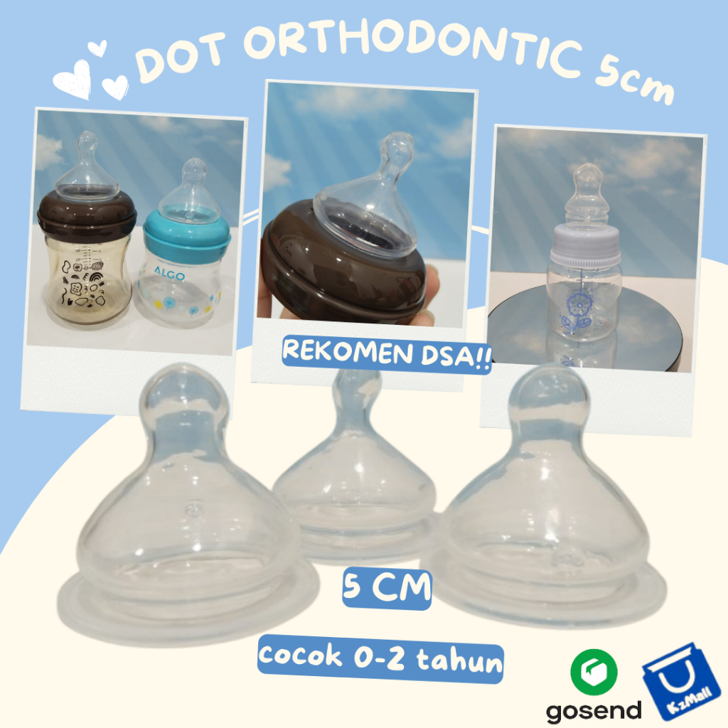 DOT ORTHODONTIC Wide Neck 5cm / Dot Gepeng Orthodontic Wide neck 5cm / Dot Lubang Samping Unik
