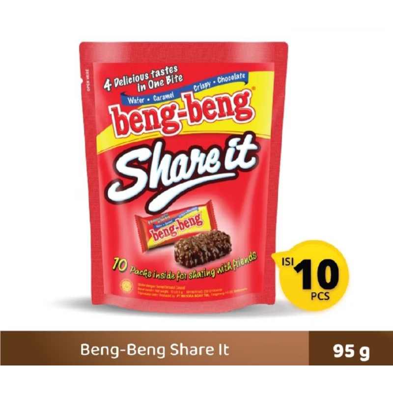 

Beng Beng Share It Pouch 95Gr (10pcs) - Beng Beng Mini / Beng Beng Coklat / Snack Keluarga / Wafer Berlapis Coklat / Wafer Bersalut Coklat / Coklat Mini / Beng Beng Enak/ Family Pack / Biskuit Sharing / Wafer Cokelat / Beng Beng Murah / Wafer Coklat Susu