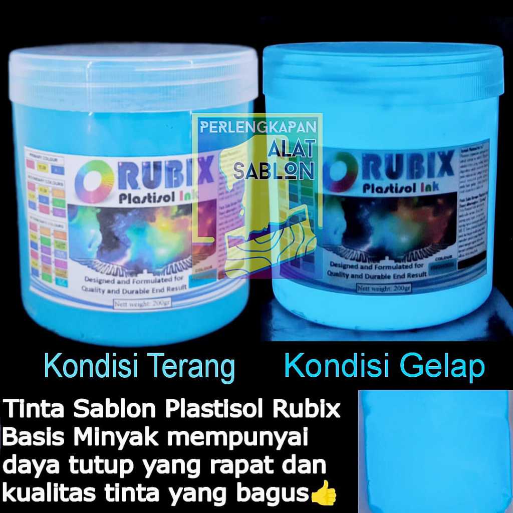

TINTA SABLON TEXTILE RUBIX PLASTISOL GLOW IN THE DARK BLUE 500GR
