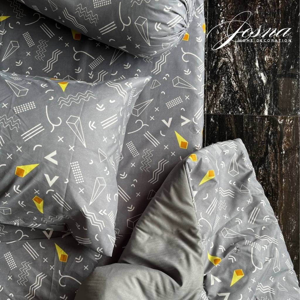 BEDCOVER SET POLOS / Bedcover + Sprei Motif Polos Satu Warna