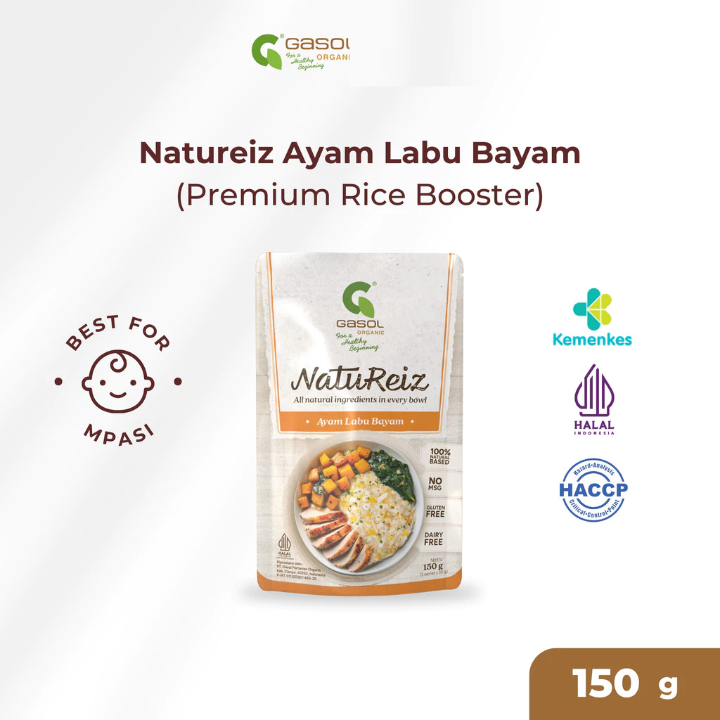 Gasol Natureiz Premium Rice Booster 150gr Bebas Gluten & Gmo Halal