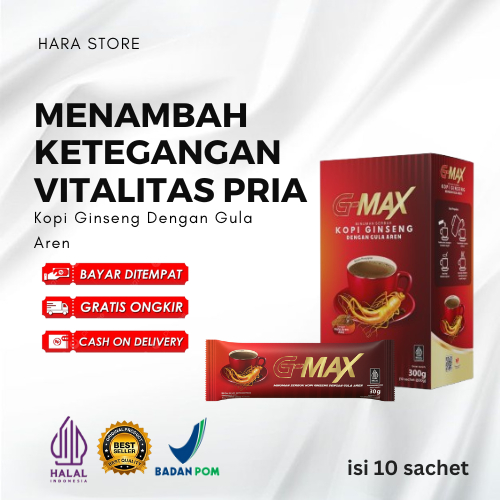 

G-MAX KOPI PRIA DWS MENAMBAH KETEG4NGAN VIT4LIT4S PRIA ORIGINAL BPOM PRIVASI AMAN
