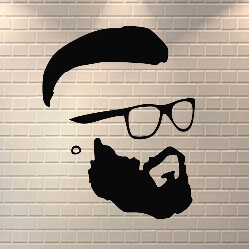 Stiker Cool Man - Stiker Variasi Potong Rambut
