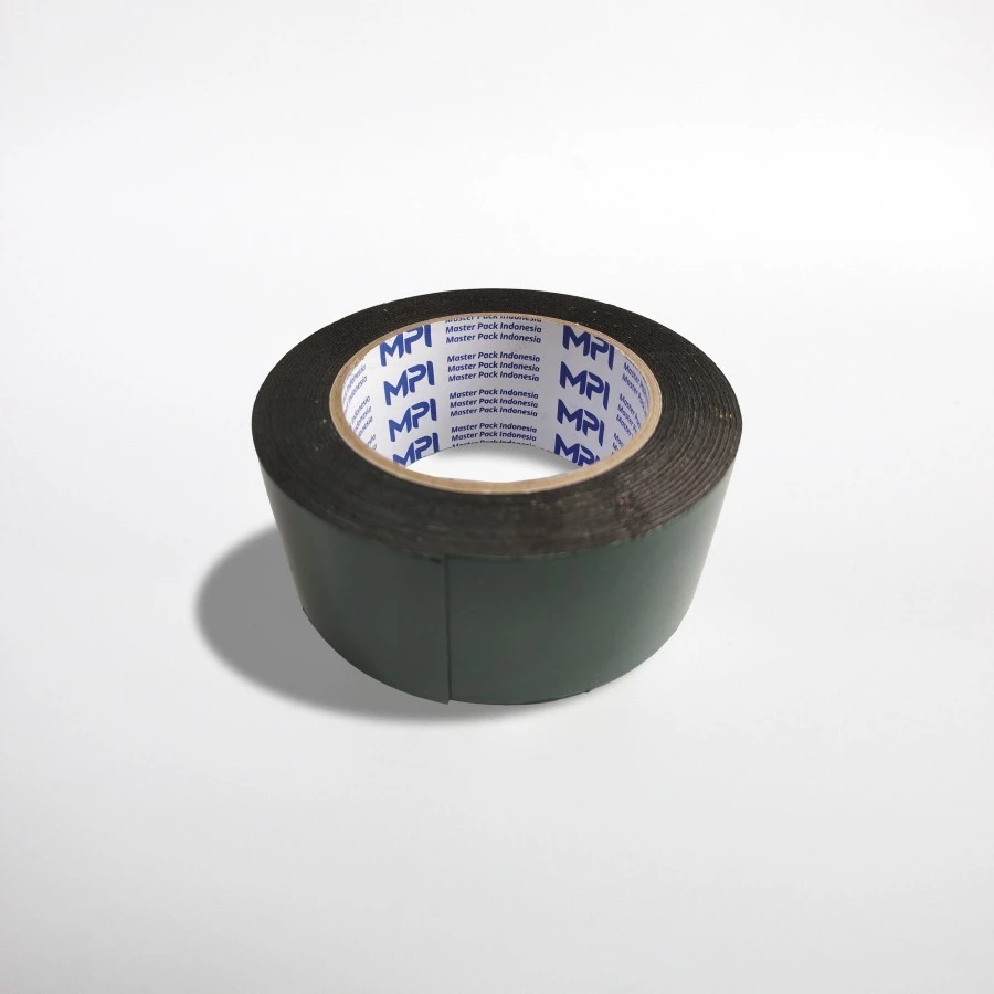 Double Foam Tape 48mm Master Pack Indonesia Hitam Release Hijau 48mmx5Meter 1 DUS ISI 54 ROLL
