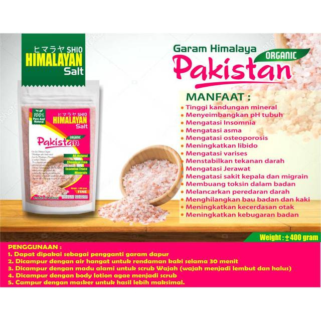 

Pink Salt Garam Himalaya Rock Salt 500 gram Original