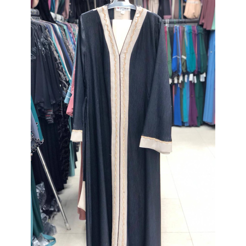 Set Abaya Mesir Ori Outer+Inner Mewah//Abaya hitam mewah