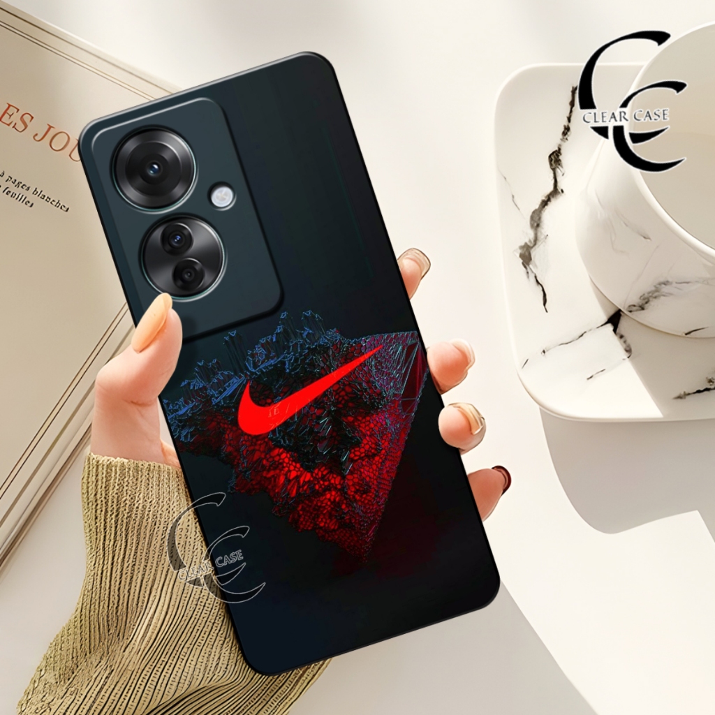 CLEARCASE - Softcase HP Oppo Reno 11F Terbaru Case Fashion Motif Nike Case Tahan Banting Cover Belak