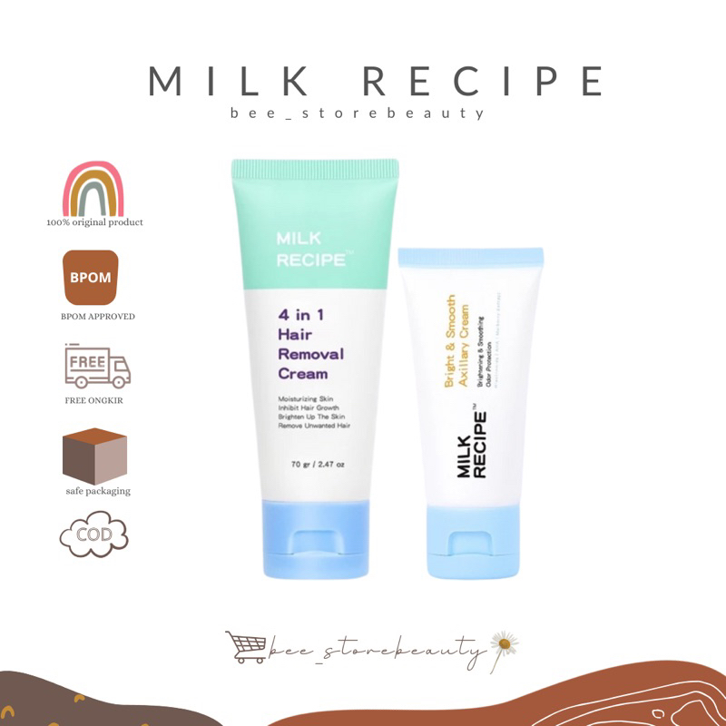 milk recipe - milk recipe 4in 1 hair removal cream & milk recipe bright smooth axillary cream | MILK