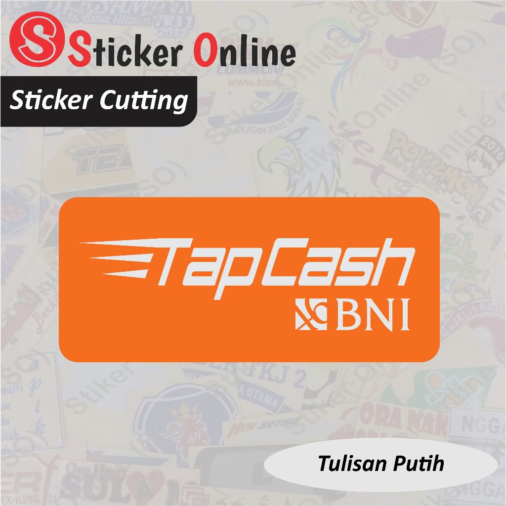 Stiker Logo BNI Tapcash | Sticker Cutting BNI Tapcash Motor Mobil