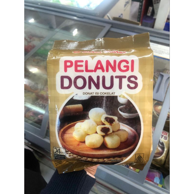 

Donat pelangi isi coklat 24