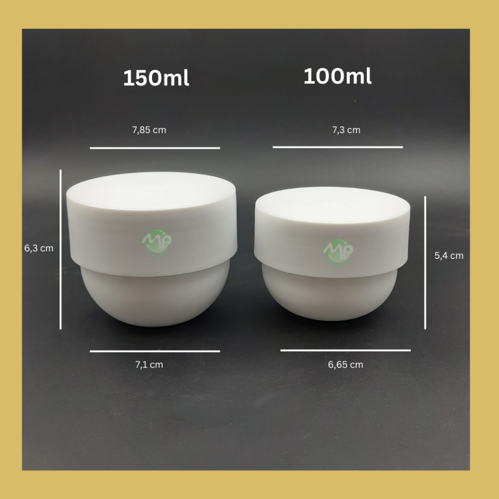 POT LOTION PP 100GR - 150GR PUTIH - JAR PP LULUR BODY SCRUB POT CREAM SKINCARE KOSMETIK KRIM - POT P