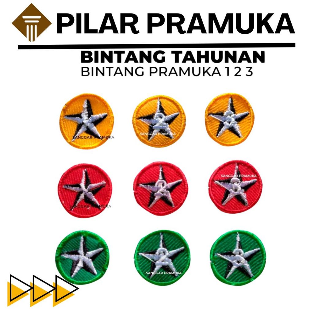 Bintang Tahunan Pramuka / Bintang Pramuka Bordir