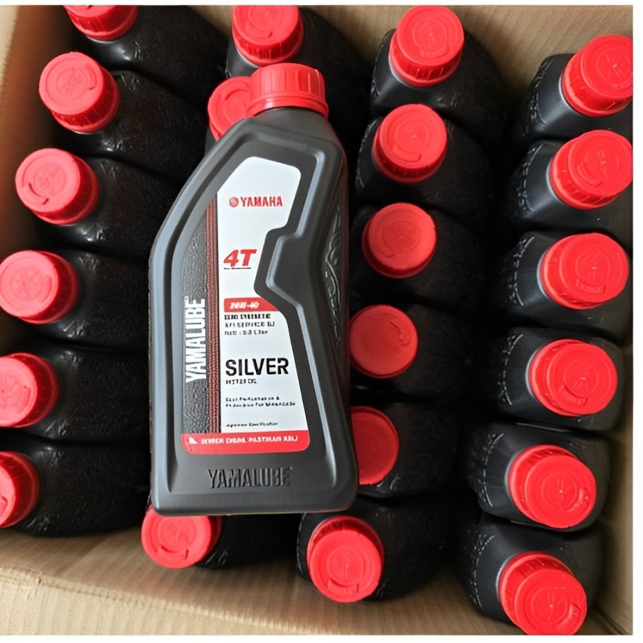 Mini_Miki_ Paket Oli 5 Botol Oli Yamalube Silver 4T Sj 20W-40 Jaso Ma 800Ml Original Yamaha