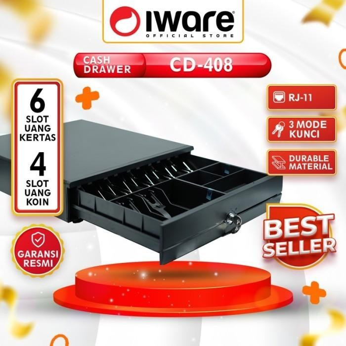CASH DRAWER LACI KASIR RJ-11 RJ11 Iware CD-408 CD408