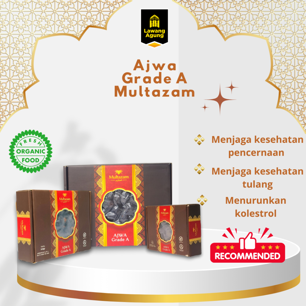 

KURMA AJWA GRADE A 500 GR | KURMA AJWA PREMIUM GRADE A | KUALITAS TERBAIK ASLI MADINAH 100% ORIGINAL | AJWA DATES