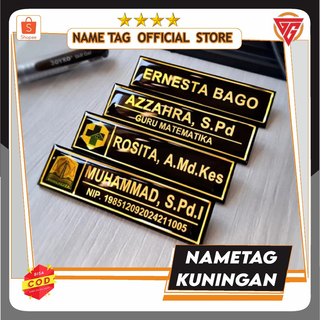 Name Tag Nama Dada Guru Karyawan Dokter Direktur Bisa Request