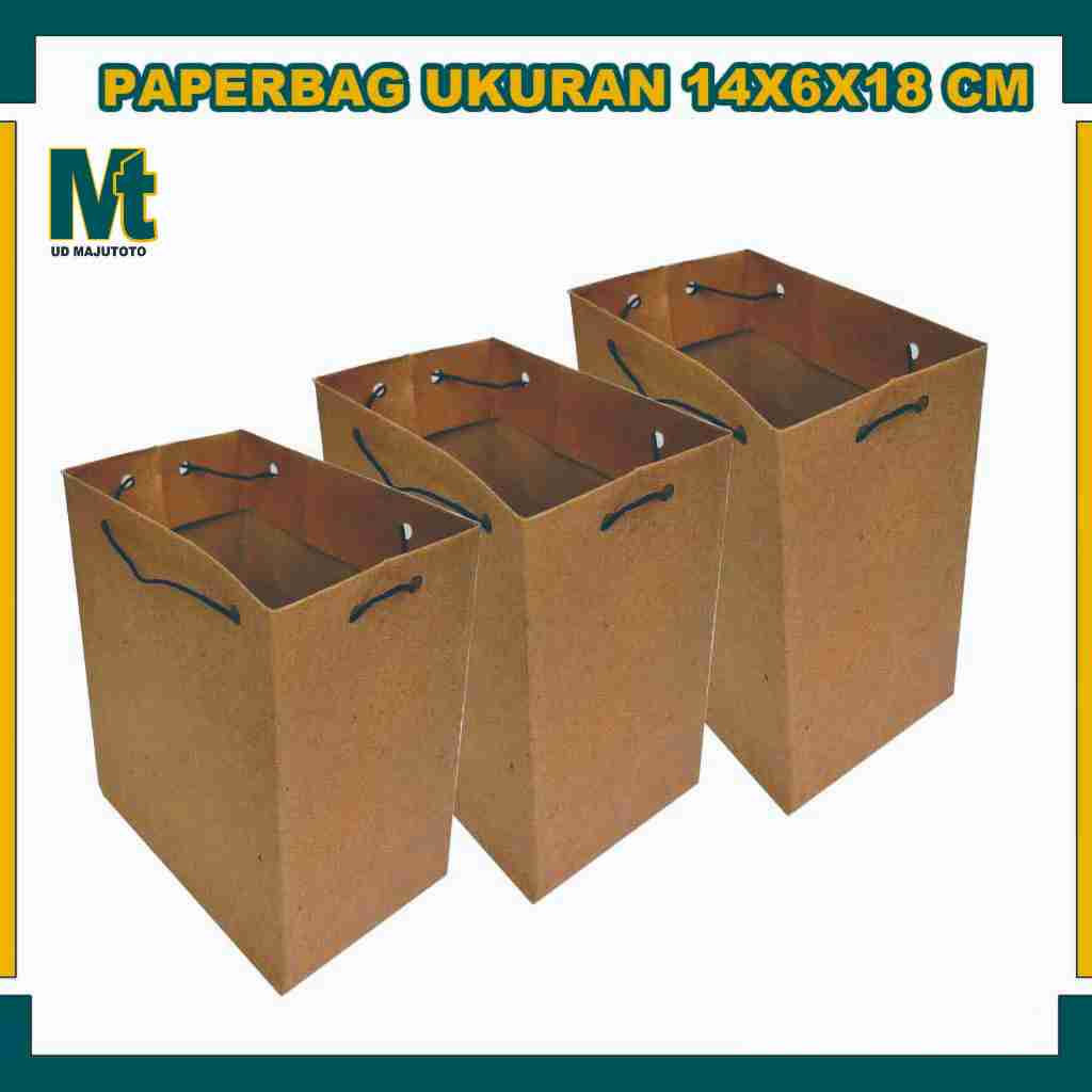 

(PAKET 12 PCS) Paper Bag 14x6x18 Cm / Tas Kertas / Tas Kado / Tas Souvenir / Paperbag kecil