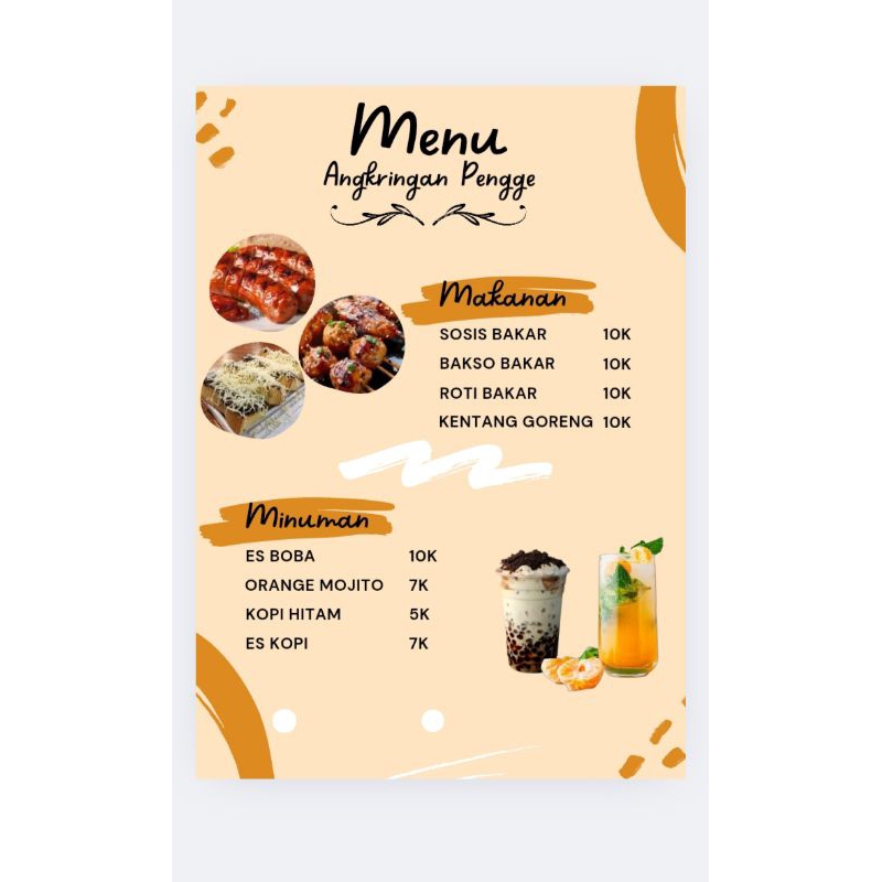 

cetak menu + laminating (free desain) ukuran A4