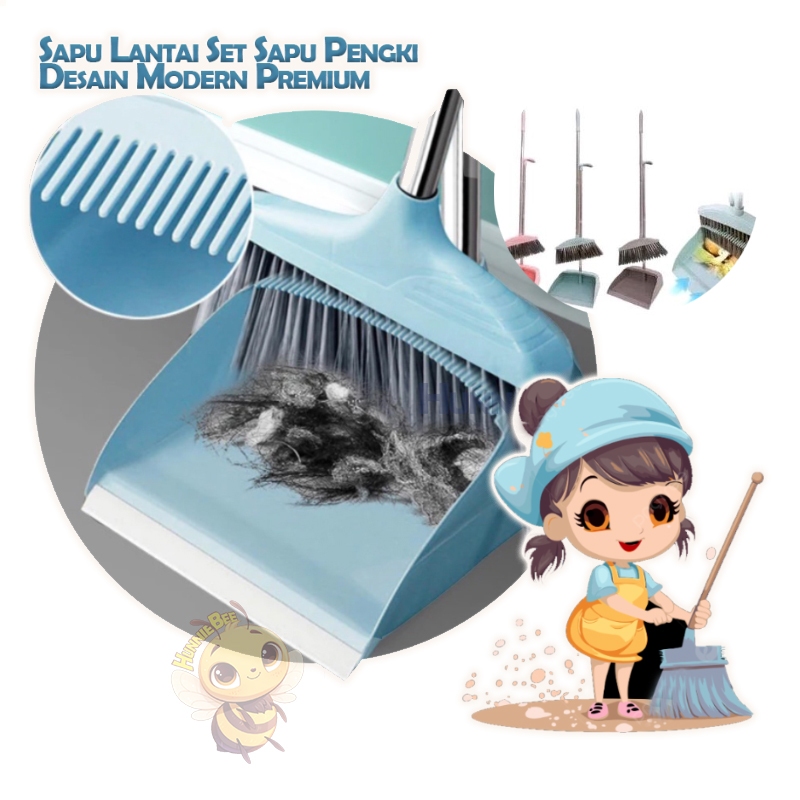Sapu Lantai Set Sapu Pengki Desain Modern Premium