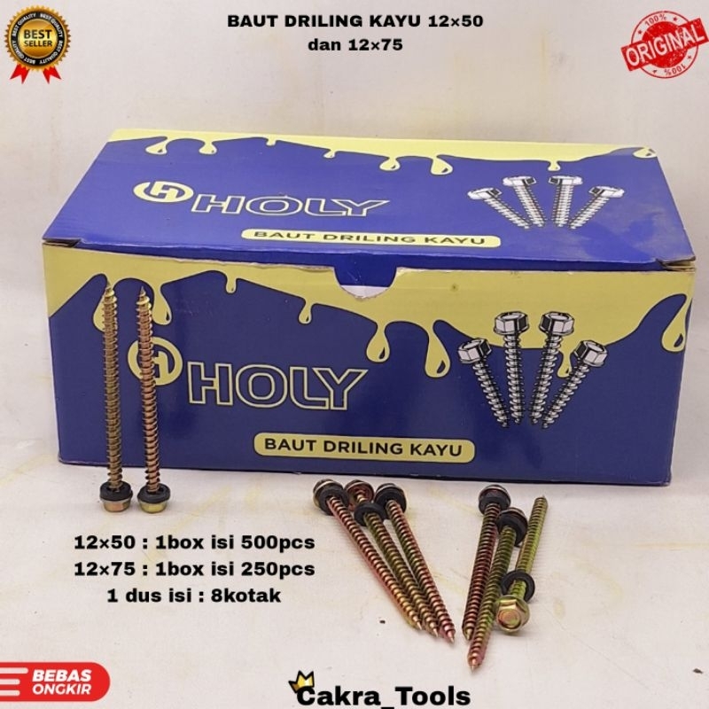BAUT DRILING KAYU 12×50 DAN 12×75 / BAUT DRILING KAYU