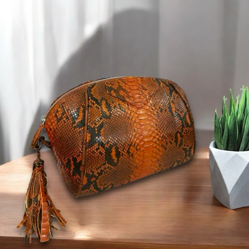 Tas Kulit Ular Piton Asli Wanita POUCH KULIT ULAR PITON ASLI