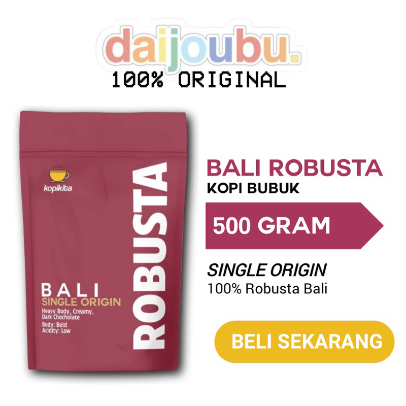 

Kopi Bali Robusta Single Origin 100% Pure Bubuk 500 Gram