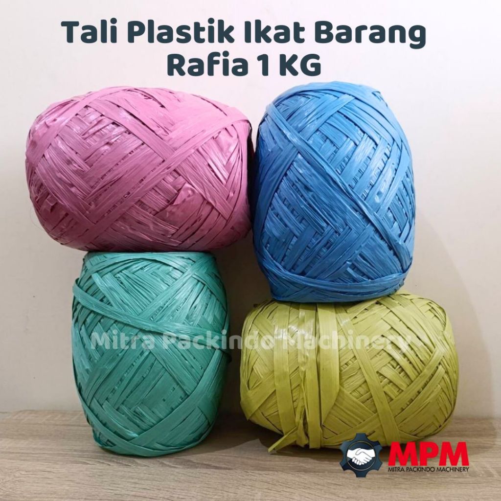 

Tali Rafia Warna 1 Kg / Tali Plastik Ravia Pengikat Barang