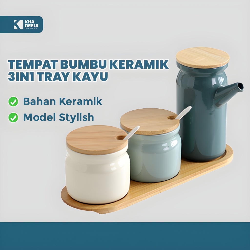 TEMPAT BUMBU KERAMIK | TEMPAT BUMBU 1SET AESTHETIC