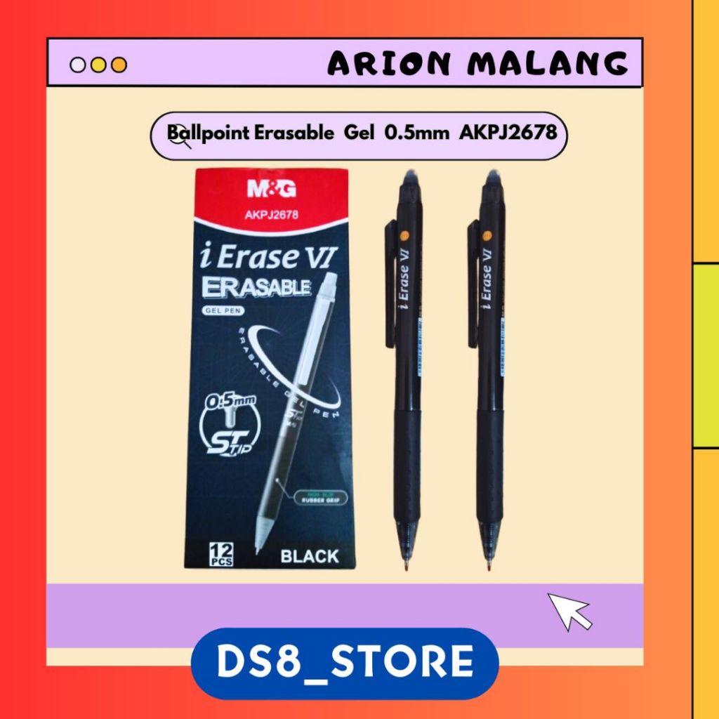 

M&G Erasable Ballpoint Gel VI 0.5mm Black AKPJ2678