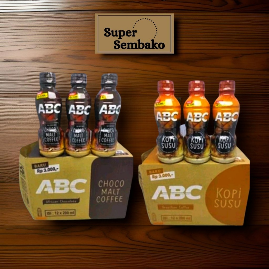 

KOPI ABC CHOCO MALT COFFEE SUSU 200ml PER 1 DUS KARTON ISI 24 BOTOL