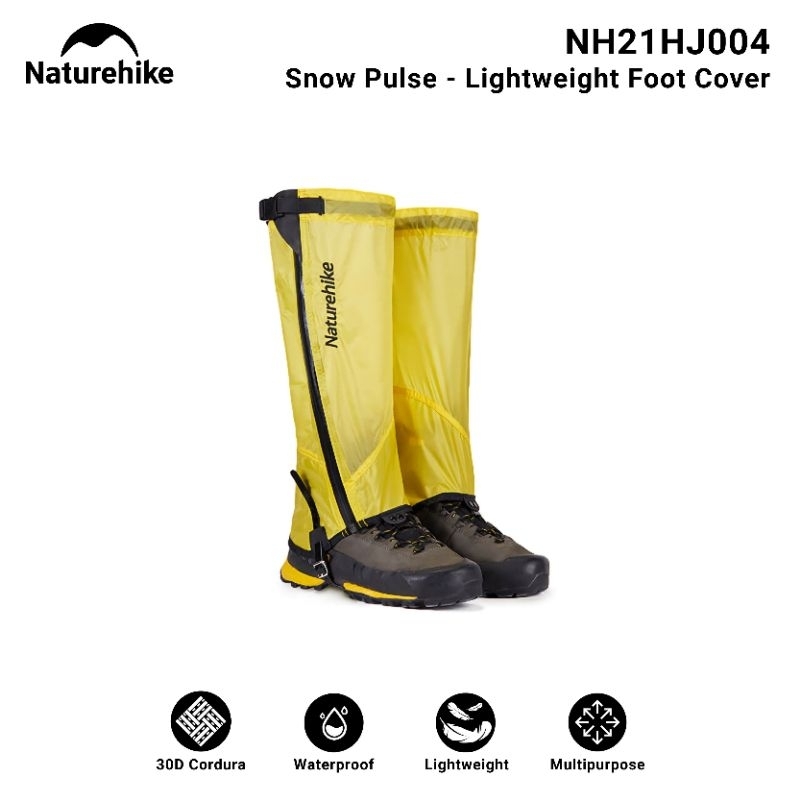 GAITER ULTRALIGHT NATUREHIKE NH21HJ004 FOOT SHOES SNOW COVER OUTDOOR HIKING TREKKING CAMPING PELINDU