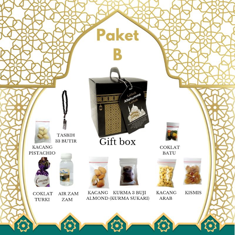 

paket oleh oleh haji dan umrah box Ka'bah kode B