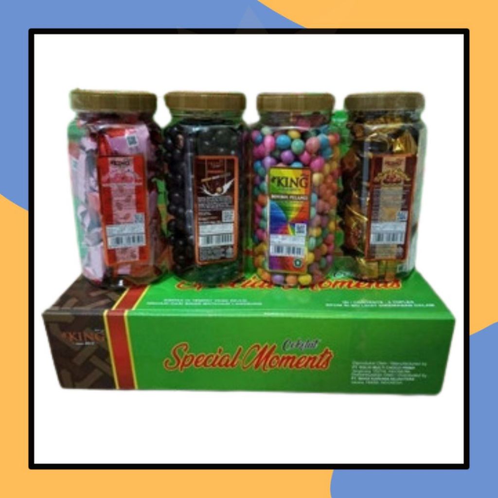 

D'king Coklat Special Moment (1 BOX ISI 4 TOPLES) Cokelat Almond Mix Bonibol Pelangi
