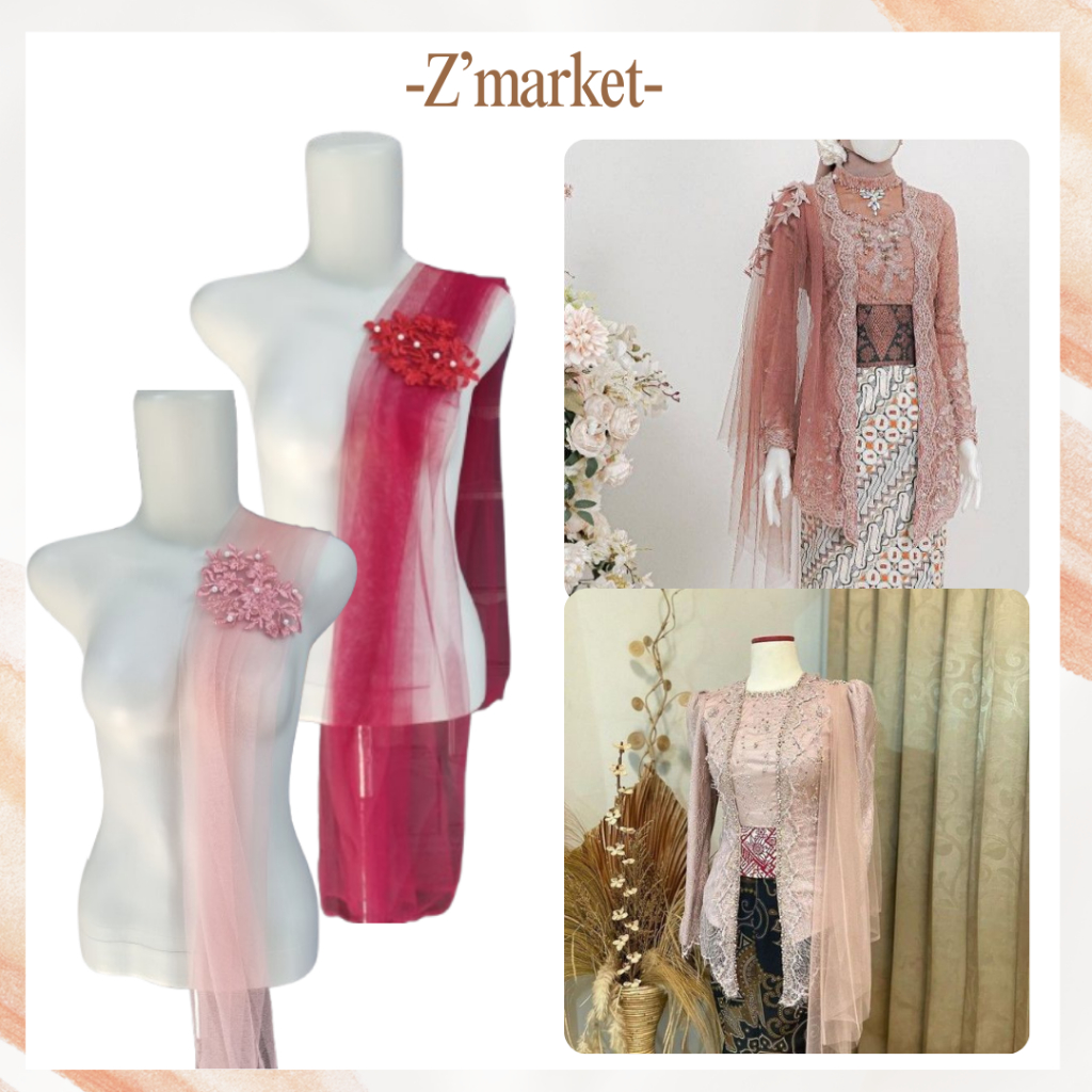 Selendang Tile Polos Slendang Brukat Kebaya Wisuda Kondangan Pejabat Slayer Slempang Bahu