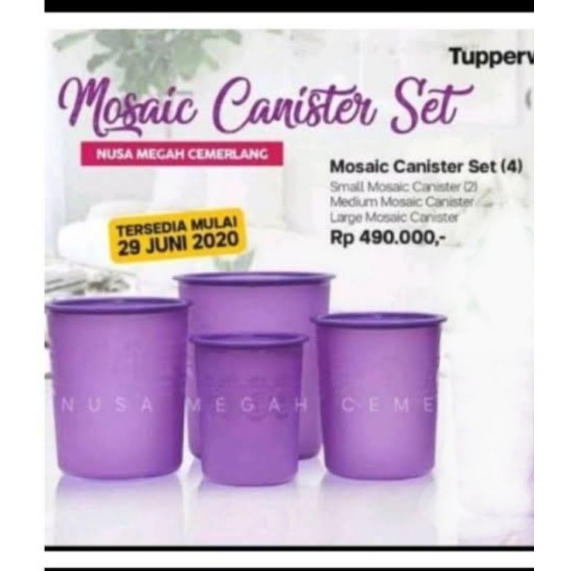 Tupperware  Canister ungu set( 4 pcs)