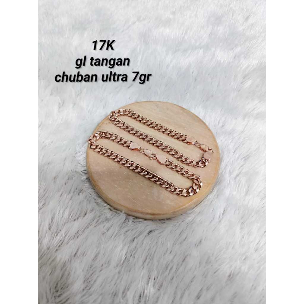 Gelang Cuban - Ultra - Gelang Emas 17k - 7 gr